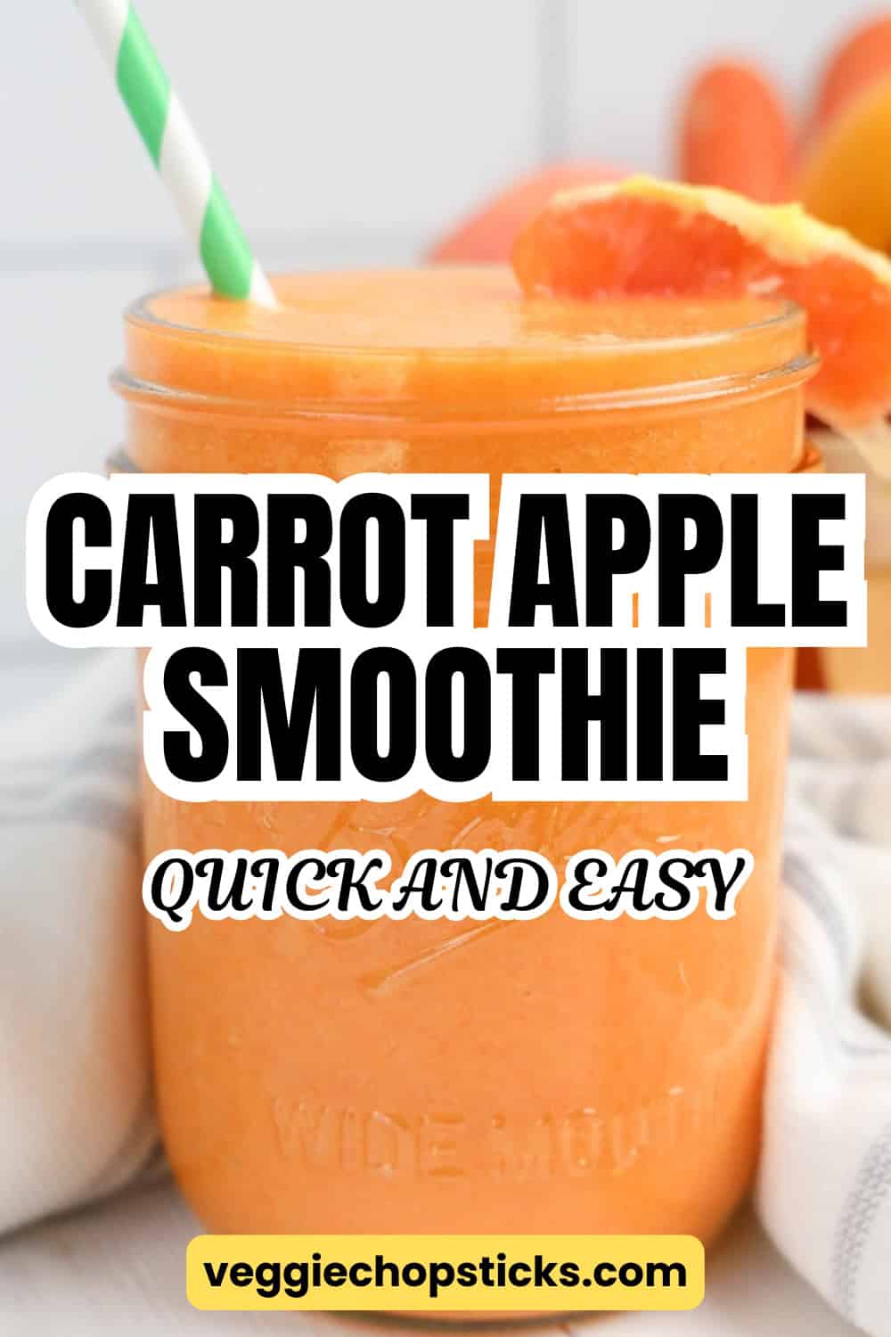 Carrot apple smoothie pin.