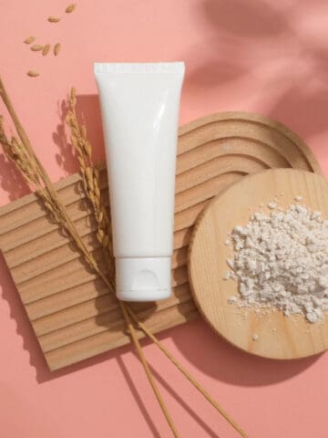 Vegan skincare guide with natural ingredients and minimal packaging.
