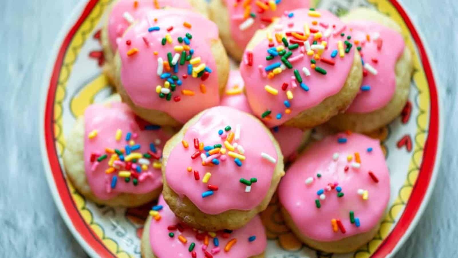 Sour cream cookies baked soft with a light texture and sweet icing.