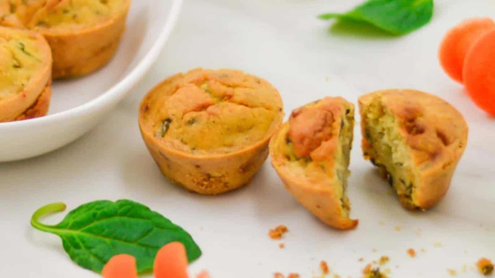 Vegetable frittata filled with colorful vegetables and baked until golden.