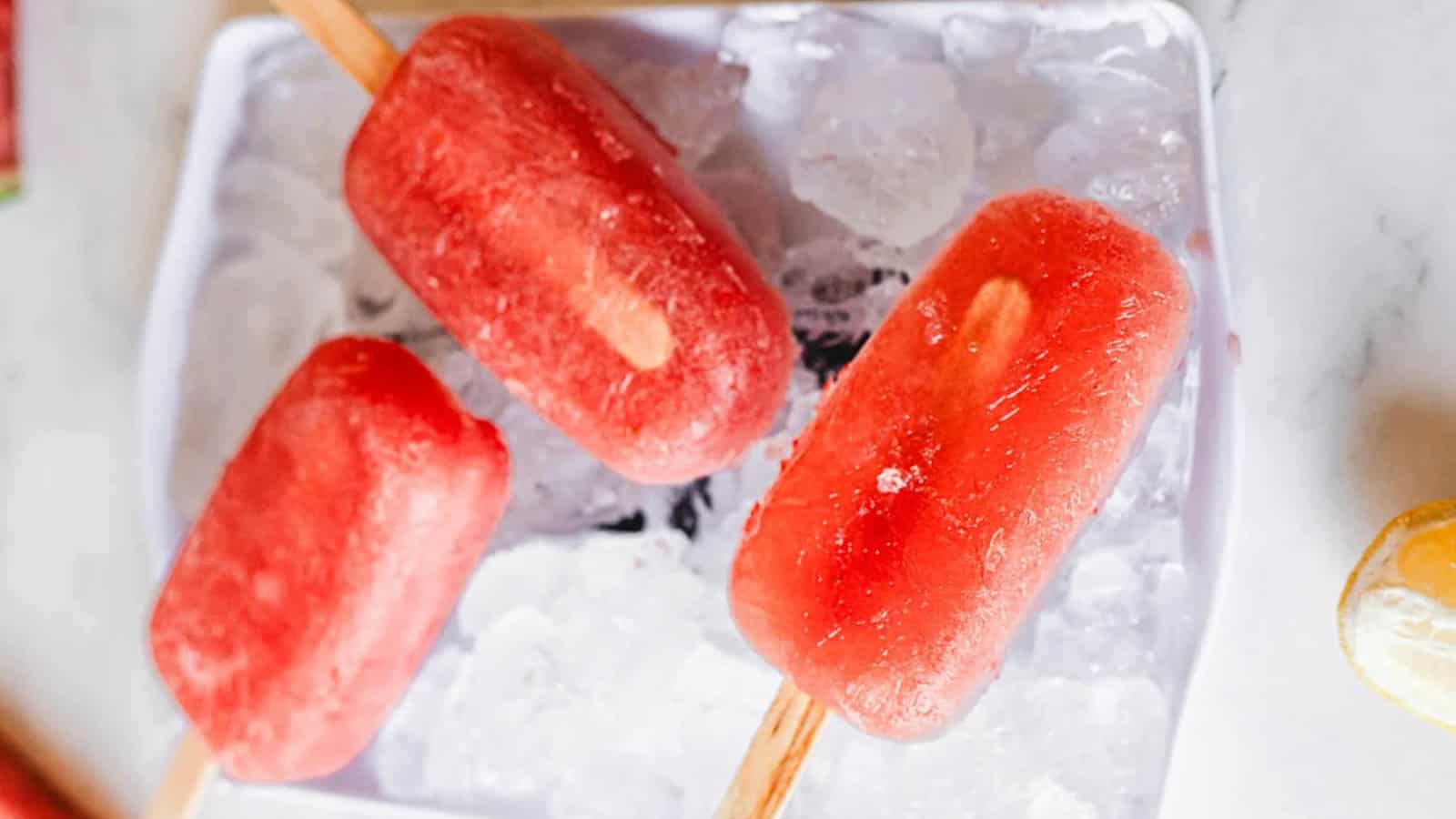 Refreshing watermelon popsicles made with juicy fresh watermelon.