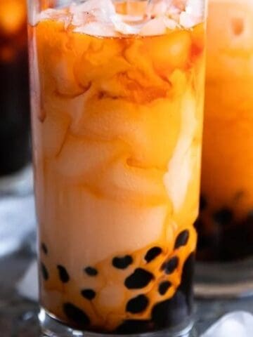 Refreshing boba tea served with chewy tapioca pearls.