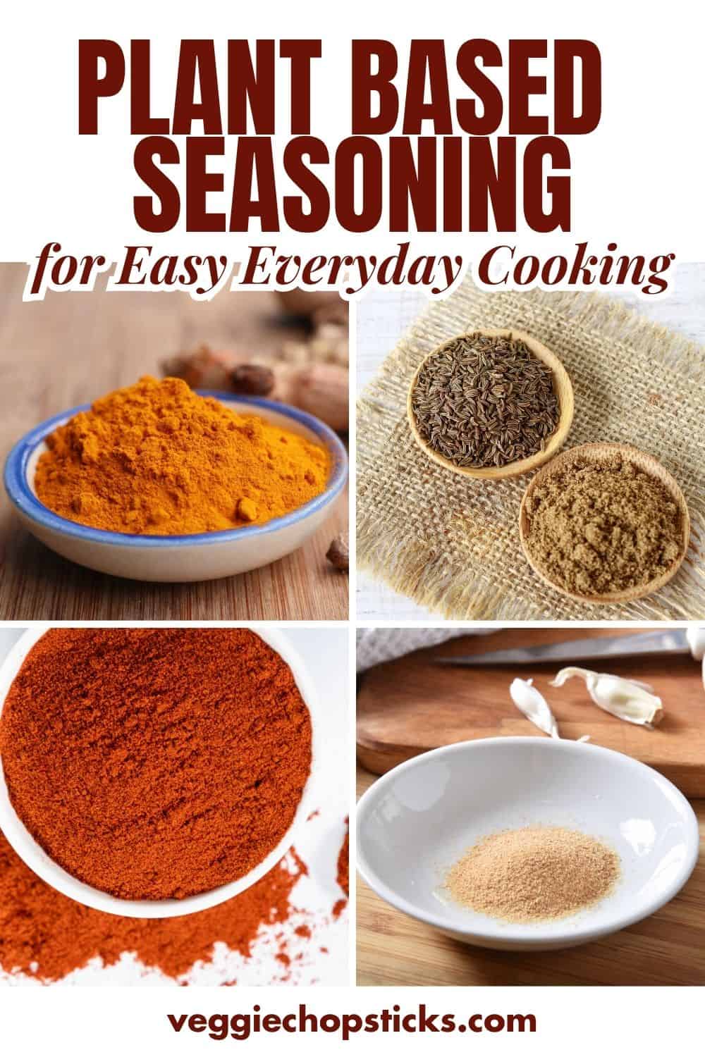 Plant-based seasonings made with natural ingredients for flavorful meals.